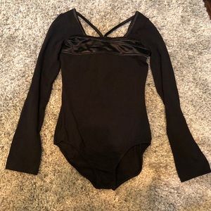 FUTURE STAR BLACK LONG SLEEVE LEOTARD